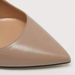 Pre Owned Valentino Rockstud Size 38 Beige Leather Ankle Wrap Pumps