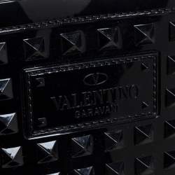 مملوكة مسبقًا حذاء بوت مطر فالنتينو منتصف الركبة روكستد بى فى سى أسود مقاس 39