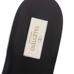 مملوكة مسبقًا Valentino Multicolor Bead Embellished Fabric Native Couture Flat Slide Sandals Size 36