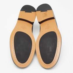 Pre Owned Valentino Black Leather Rockstud Lace Up Derby Size 39