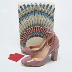 Pre Owned Valentino Pink Patent Leather Tango Pumps Size 40