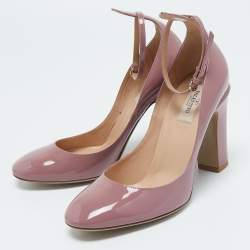 Pre Owned Valentino Pink Patent Leather Tango Pumps Size 40