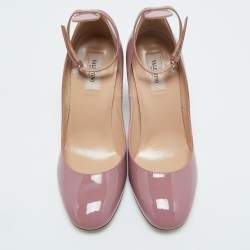 Pre Owned Valentino Pink Patent Leather Tango Pumps Size 40