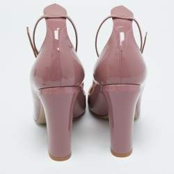 Pre Owned Valentino Pink Patent Leather Tango Pumps Size 40