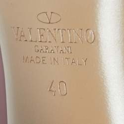 Pre Owned Valentino Pink Patent Leather Tango Pumps Size 40