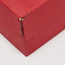 Pre Owned Valentino Brown Leather and Canvas  Rockstud Ankle Strap Pumps Size 41