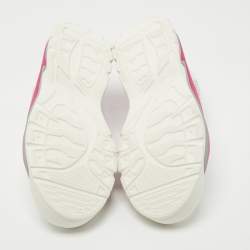 Pre Owned Valentino White/Pink Leather Gumboy Sneakers Size 39