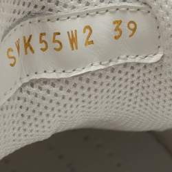 Pre Owned Valentino White/Pink Leather Gumboy Sneakers Size 39