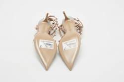 Valentino Grey/Beige Patent and Leather Rockstud Pumps Size 41