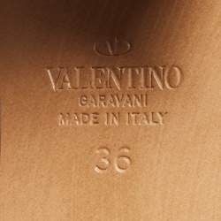 Pre Owned Valentino Tricolor Leather Uptown Fringe Pumps Size 36