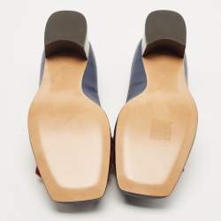 Pre Owned Valentino Tricolor Leather Uptown Fringe Pumps Size 36