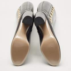 Pre Owned Valentino Black Leather Rockstud Knee Length Boots Size 39.5