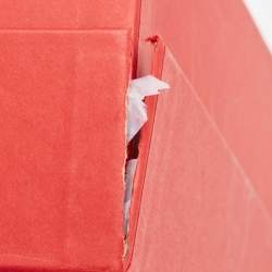 Pre Owned Valentino Red Leather Rockstud Strappy Pointed Toe Pumps Size 39