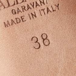 Pre Owned Valentino Black Mesh and Patent Rockstud Slingback Pumps Size 38