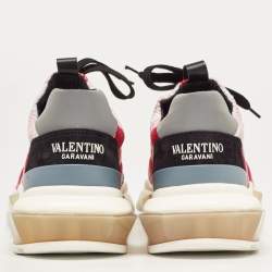 Pre Owned Valentino Multicolor Camouflage Mesh Bounce Sneakers Size 40
