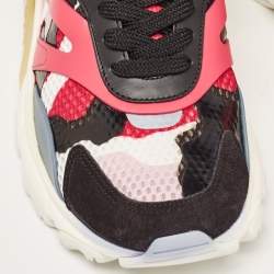 Pre Owned Valentino Multicolor Camouflage Mesh Bounce Sneakers Size 40