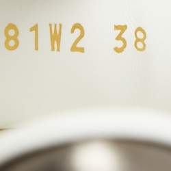 Pre Owned Valentino White Leather VLTN Open Sneakers Size 38