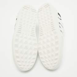 Pre Owned Valentino White Leather VLTN Open Sneakers Size 38