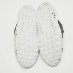Pre Owned Valentino White/Black Leather Open Sneakers Size 36