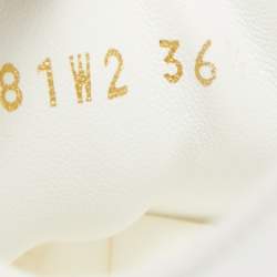 Pre Owned Valentino White/Black Leather Open Sneakers Size 36