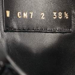 Pre Owned Valentino Black Leather Atelier Combat Boots Size 38.5