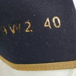 Pre Owned Valentino Navy Blue/White Denim and Leather Butterfly Low Top Sneakers Size 40