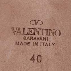 Pre Owned Valentino Mint Green Patent Leather Tan-Go Pumps Size 40