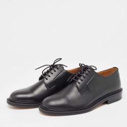 Valentino Black Leather Oxfords Size 39.5