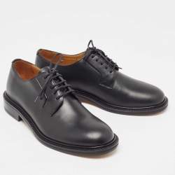 Valentino Black Leather Oxfords Size 39.5