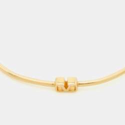 Pre Owned Valentino VLogo Gold Tone Bracelet