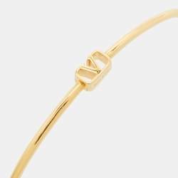 Pre Owned Valentino VLogo Gold Tone Bracelet
