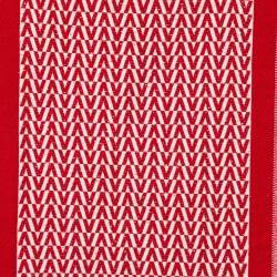 مملوكة مسبقًا Valentino Red Optical V-Logo Wool Poncho Scarf
