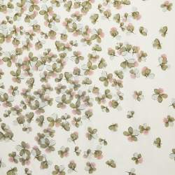 Pre Owned Valentino Cream Floral Print Silk Square Scarf