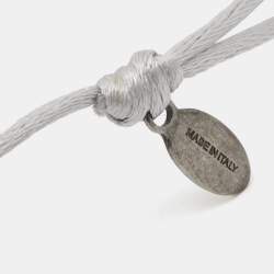 Pre Owned Valentino VLogo Silver Tone Cord Bracelet