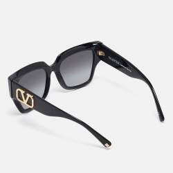 Valentino Black Gradient VA 4082 Vlogo Square Sunglasses