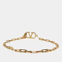 Pre Owned Valentino VChain Gold  Tone Belt 