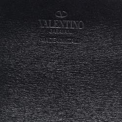 Pre Owned Valentino Brown/Black Leather VLogo Wide Waist Belt