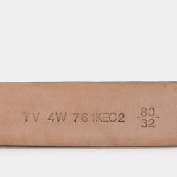 Valentino Pink Leather V Logo Buckle Belt 80CM