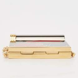 Valentino Black/Red Enamel Panther Lipstick & Mirror Minaudiere