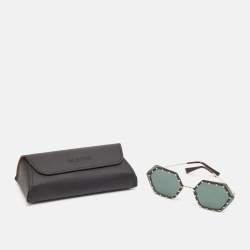 Valentino Black VA 2035 Crystals Embellished Geometric Sunglasses