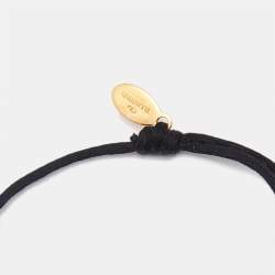 Vlaentino Vlogo Crystals Gold Tone Cord Bracelet
