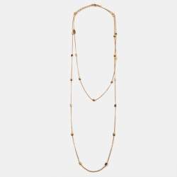 Valentino Rockstud Gold Tone Long Necklace