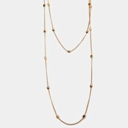 Valentino Rockstud Gold Tone Long Necklace