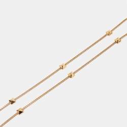 Valentino Rockstud Gold Tone Long Necklace