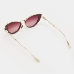 Pre Owned Valentino Burgundy/Brown Gradient VIII Cat Eye Sunglasses