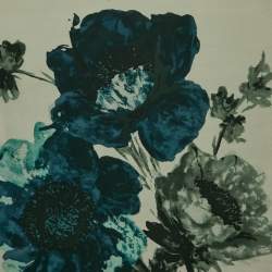 Valentino Grey Floral Print Silk Scarf