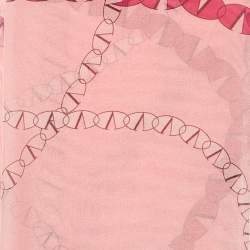 Valentino Pink/Red Ombre Printed Silk Stole