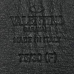 Valentino Black/Brown Leather VLogo Reversible Waist Belt 75CM