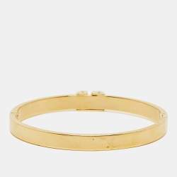 Pre Owned Valentino Vlogo Gold Tone Bracelet