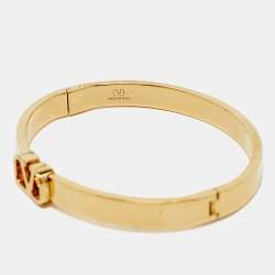 Pre Owned Valentino Vlogo Gold Tone Bracelet